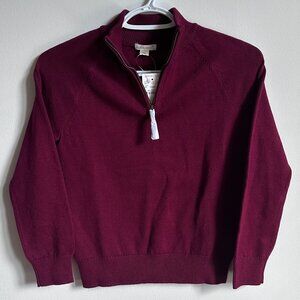 NWT J. Crew Crewcuts Kids Burgundy Half-Zip Sweater